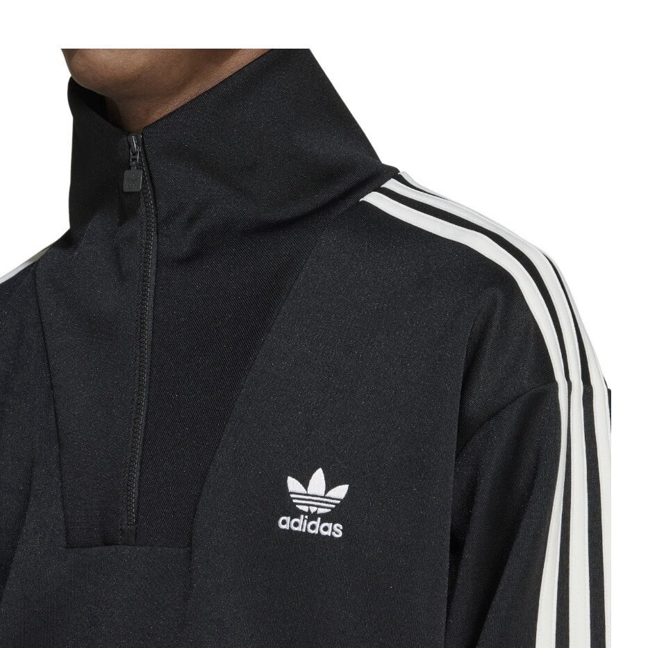 Adidas Originals Adicolor Black Funnel Neck Track Top Jacket Men Size New IZ4803 gallery