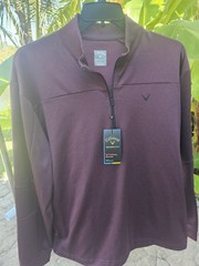 Callaway Golf Jacket 1/4 Zip Men’s Size XL Peacoat CGKF90B6DS BURGUNDY