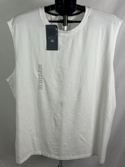 VRST Men’s Essential Muscle Tank Size XXL Pure White New (Item 319)