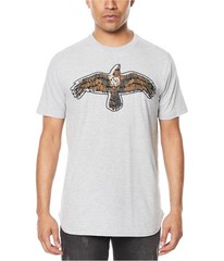 Sean John Mens Pinned Graphic T-Shirt, Grey, Big & Tall, XXXX-Large