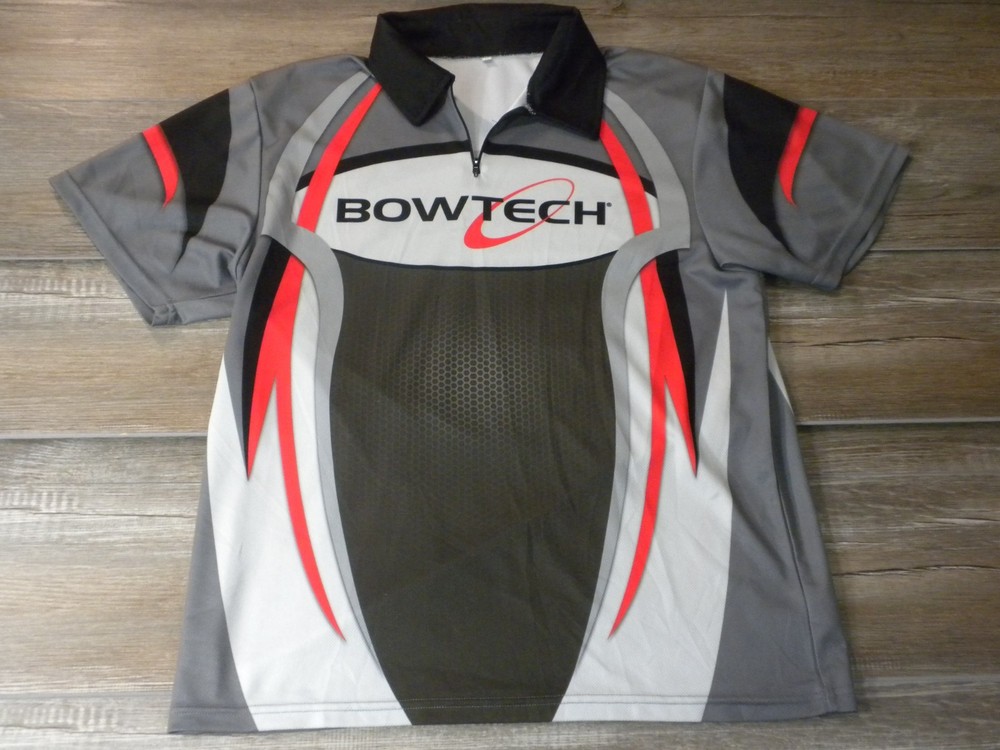 Bowtech Shooter Jersey M Black Archery Competitive Performance 1/4 zip Wicking