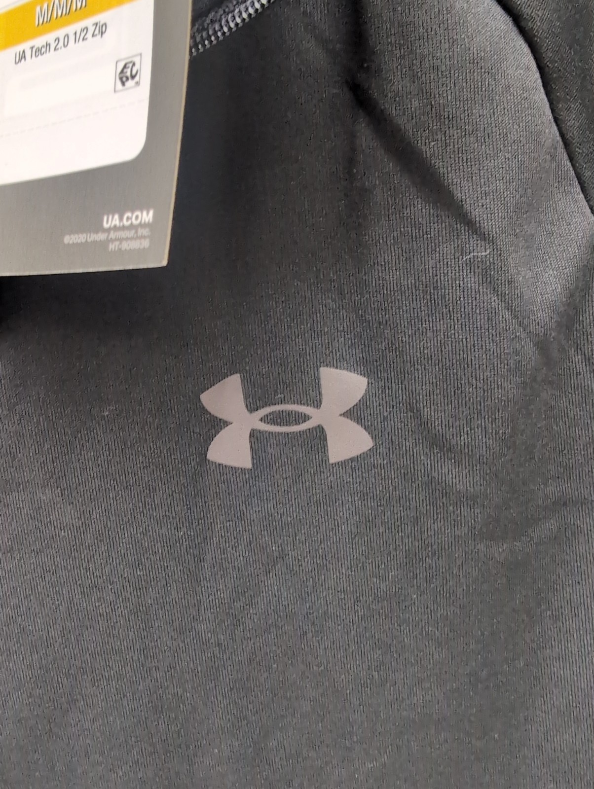 Men Under Armour Tech 2.0 1/2 Zip Sz Med Black Long Sleeve Training Top BR0 gallery