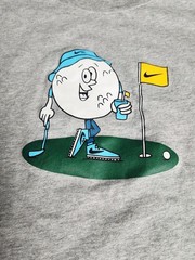 Nike Happy Golfer Print Men’s Long Sleeve T-Shirt Workout L Gray