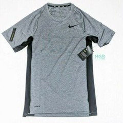 Nike Short-Sleeve Base Layer Grey/Black T Shirt Men’s Slim Fit CJ4817-068