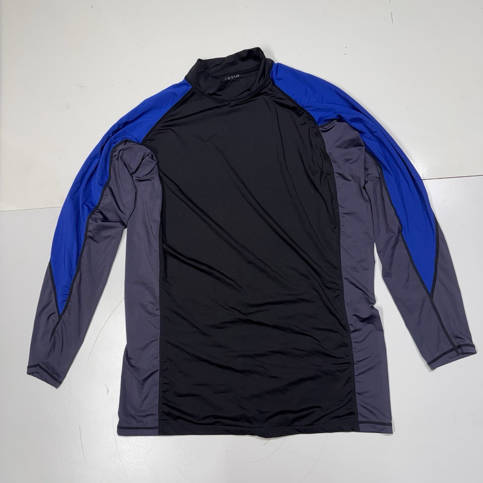 Tesla Active Stretch Performance Running Long Sleeve Shirt Men’s XL Blue Black gallery