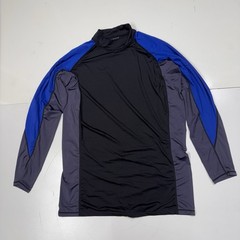 Tesla Active Stretch Performance Running Long Sleeve Shirt Men’s XL Blue Black