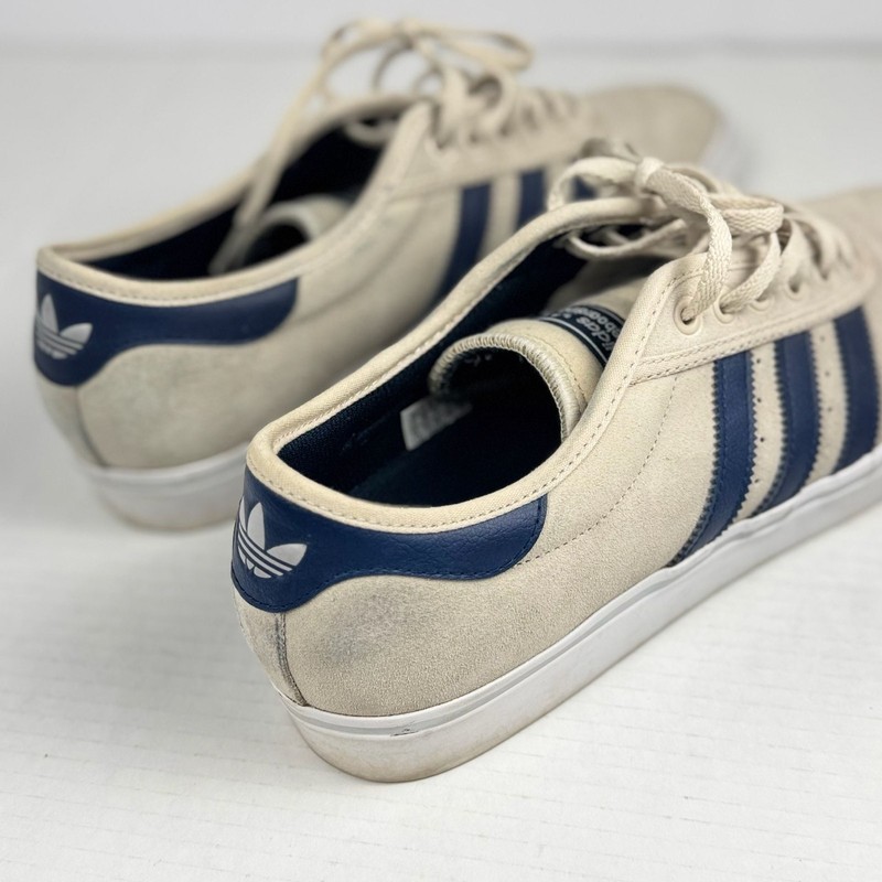 adidas Adi-Ease Skateboarding Shoes Beige Navy Blue Size 12 gallery