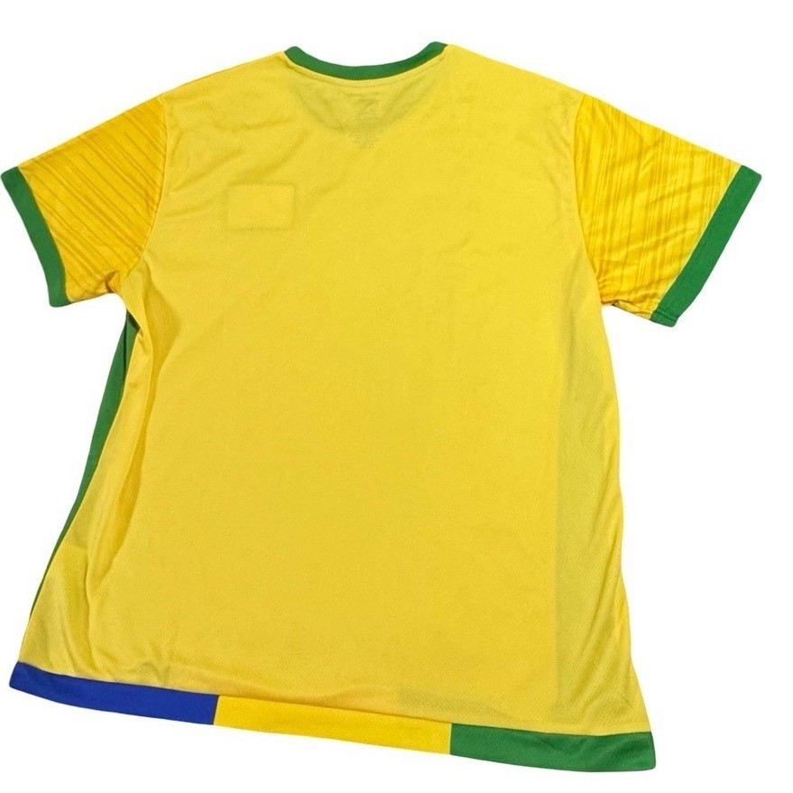 Striker Brazil Soccer Jersey Mens XL Yellow Green Blue Flag Patch New NWT gallery