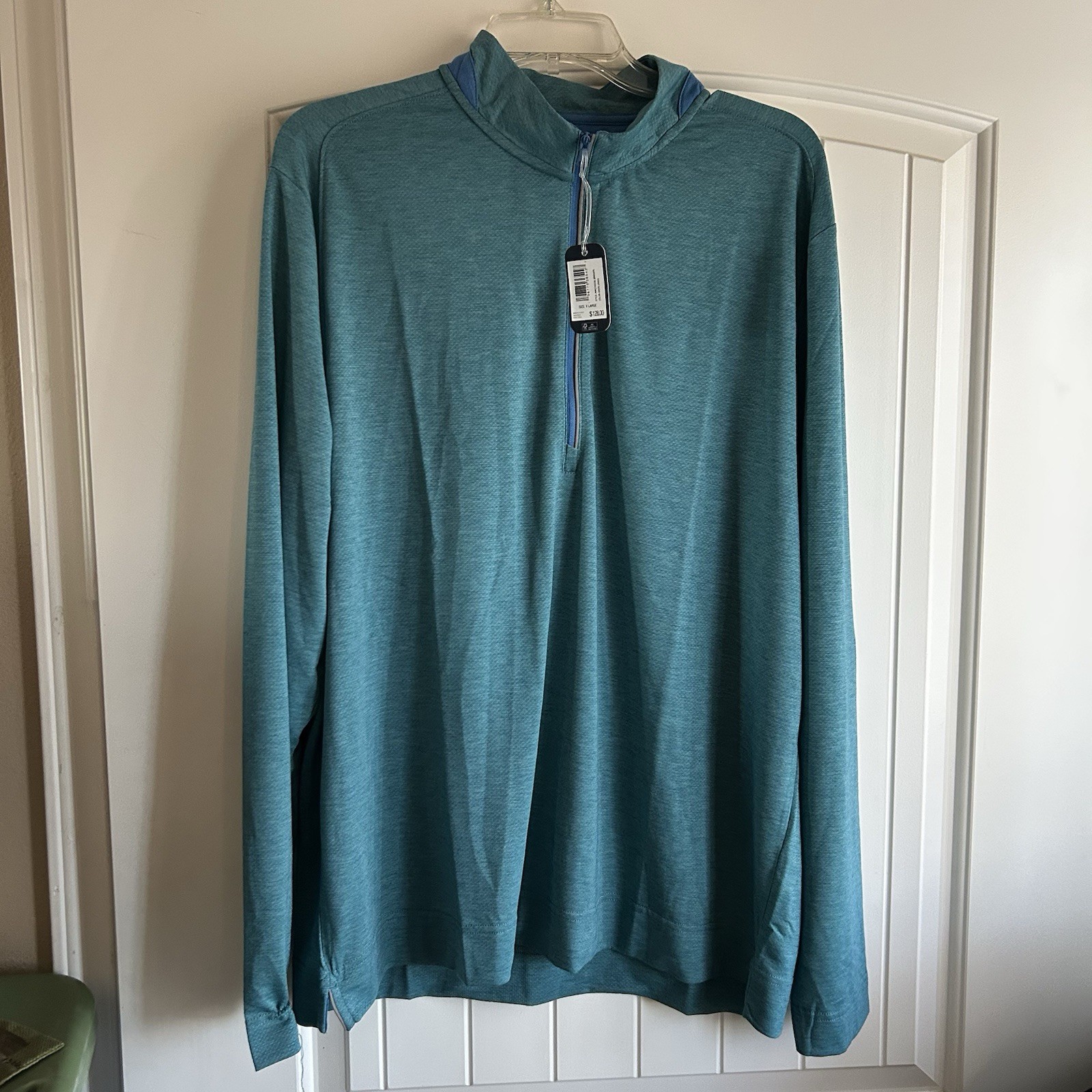 Johnnie-O Brewer Performance 1/4 Zip Golf Pullover MSRP $128 Green Grass XL gallery