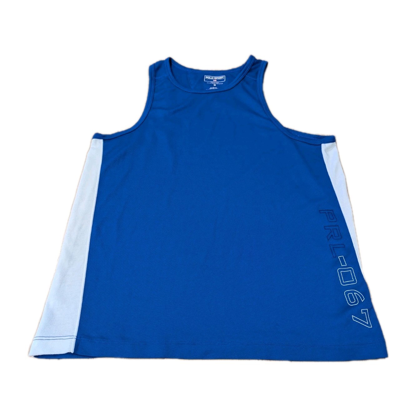 Polo Sport Ralph Lauren Blue Tank Top Mesh Polo 67 Basketball Mens Medium PRL067 gallery