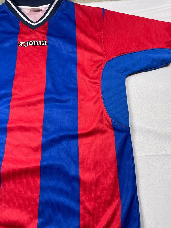 Joma Red Blue Striped Jersey Soccer XL Extra Large Mens V Neck gallery