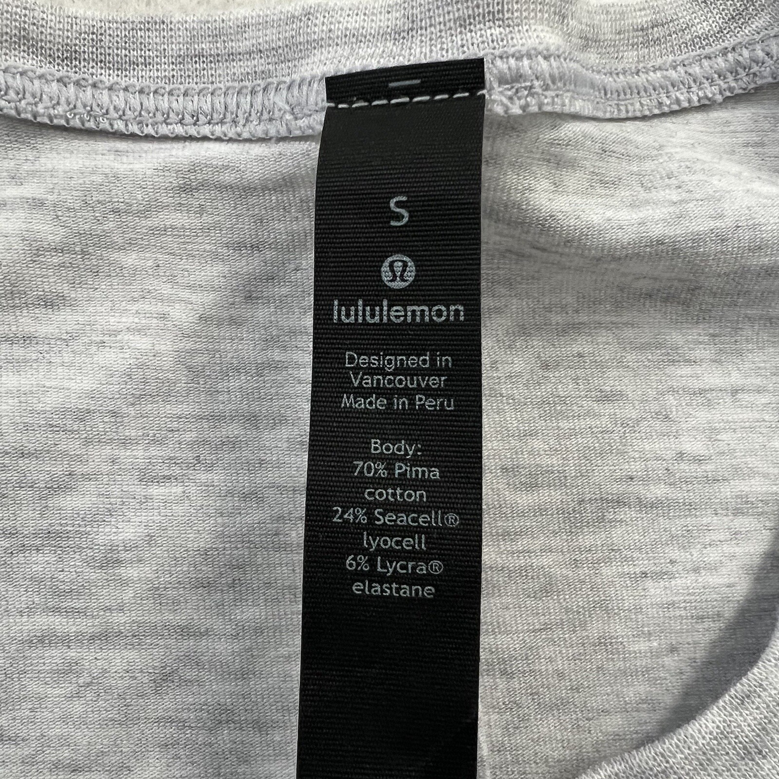 Lululemon Men 5 Year Basic LS Henley Light Grey Pima Cotton Long Sleeve Shirt S gallery