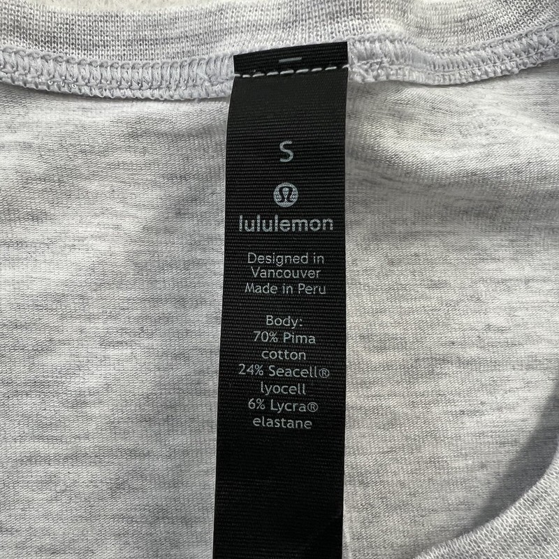 Lululemon Men 5 Year Basic LS Henley Light Grey Pima Cotton Long Sleeve Shirt S gallery