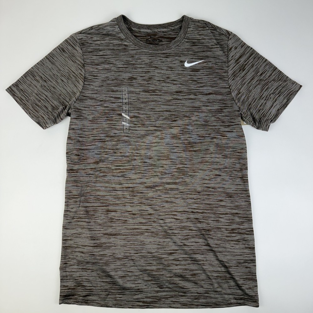 New Mens Nike Dri-FIT Legend Veneer Brown Gym Training Short Sleeve T-Shirt Sz S
