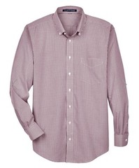 Men’s Crown Collection Gingham Check Woven Dress Shirt – Devon & Jones D640 (S)