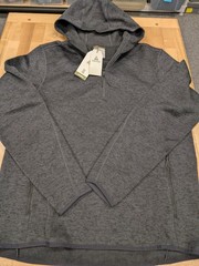 Ascend Expedition Hooded Fleece Sweater Quarter Zip Men’s Large Phantom