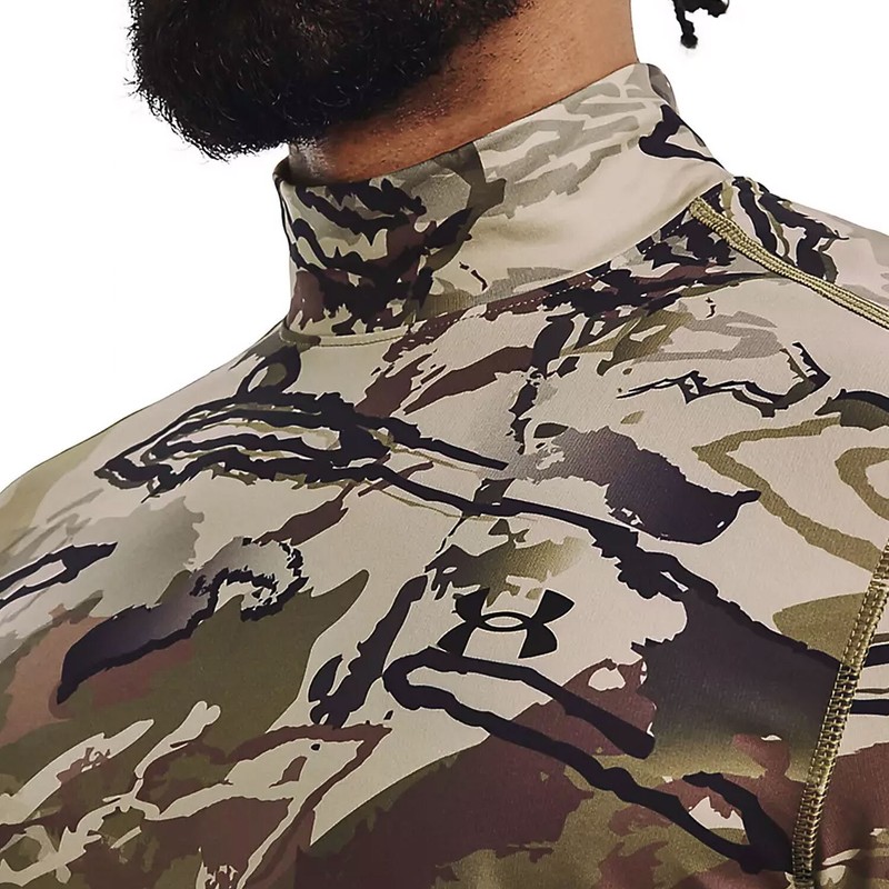 Under Armour ColdGear IR Mock Base Layer L/S (M)- Forest All Season/BLK gallery
