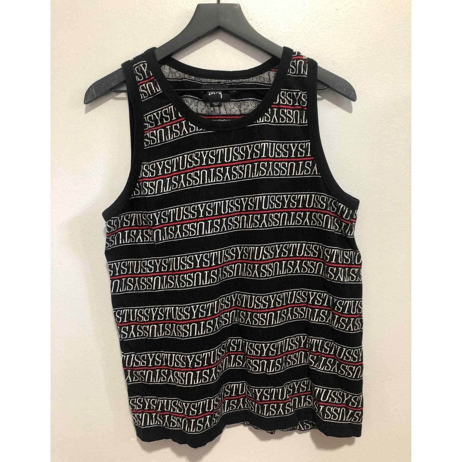 Stussy All-Over logo Tank Top Size Small streetwear gallery
