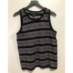 Stussy All-Over logo Tank Top Size Small streetwear