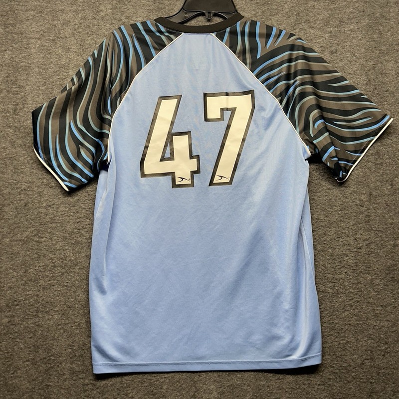 Vintage 90s Soccer Size M Bloke Core Style Jersey Blue College Station Messi gallery