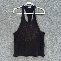 Gymshark Tank Top Mens Large Black Heritage Logo Bodybuilding Muscle Tee Gym