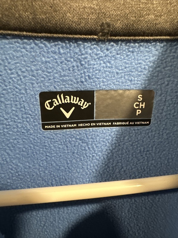 Callaway Blue Quarter Zip Pullover Long Sleeve Men's Size Small gallery
