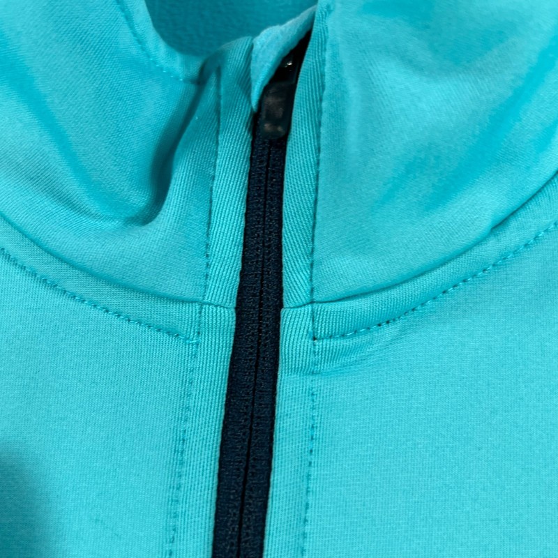 Nike Dri Fit Fleece Lined Pullover Mens Large Teal Blue Long Sleeve 1/4 Zip gallery