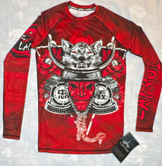 LAFROI Burst Men’s M Compression Long Sleeve Crew Neck UPF 50+ Samurai Wolf