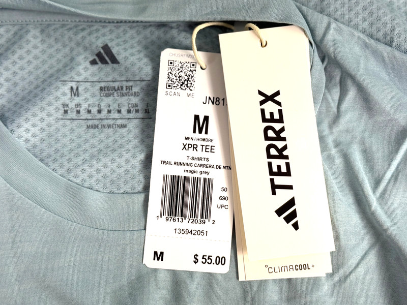 Adidas Terrex Xperior Climacool+Trail Running T-Shirt Magic Gray Men M JN8157 gallery