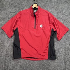 Zero Restriction Golf Quarter Zip Mens L Red Short Sleeve Packable Waterproof