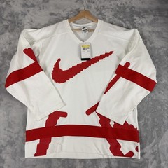 Nike Sportswear Club Hockey Jersey White Red Men’s Small Oversized HV1137-100