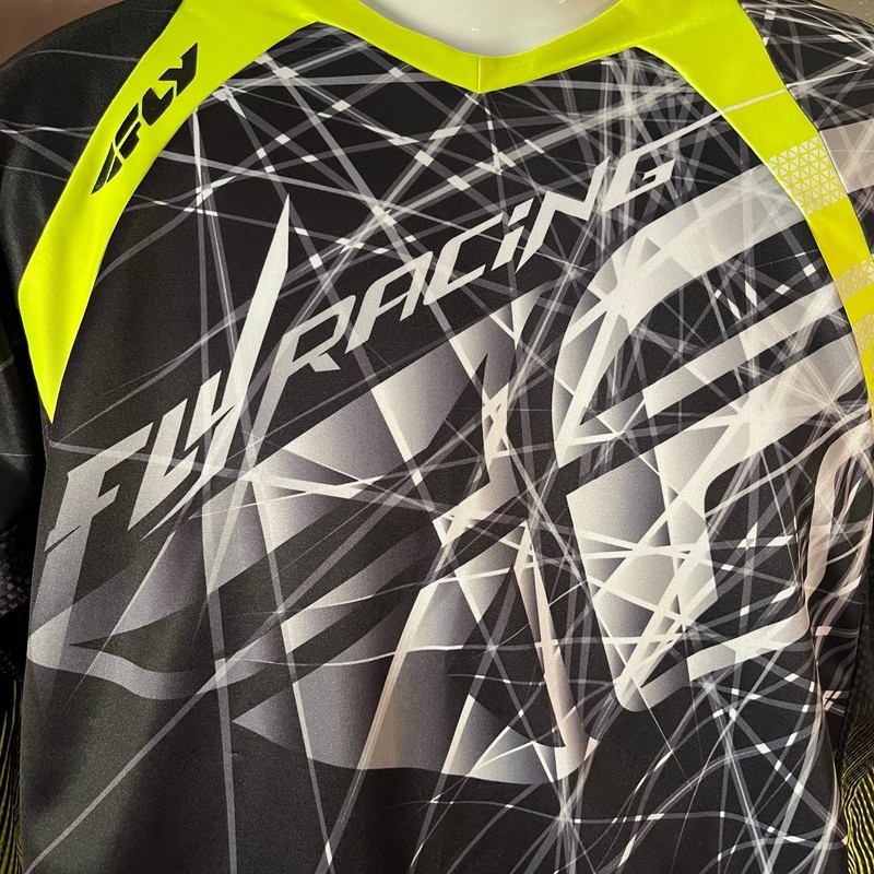 Fly Racing Evolution 2.0 Spike Jersey Mens Small Black Yellow Long Sleeve gallery