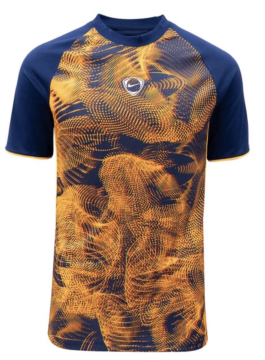 Nike Air Dri-Fit Short Sleeve Blue/ Orange Soccer Jersey MenSz XL New HV1824-494 gallery