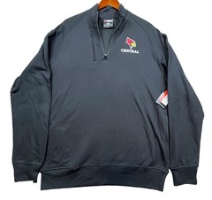 BSN Sports Illinois State Redbirds 1/4 Zip Pullover Mens Large Black Long Sleeve