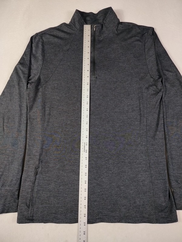 HYLETE Pullover Mens Medium Gray Quarter Zip Long Sleeve Athletic Activewear gallery