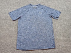 Under Armour Shirt Mens LT Blue T-shirt Short Sleeve Tech Tee Gym Train
