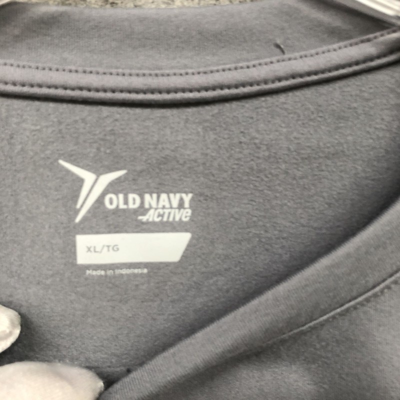 Old Navy Active Long Sleeve Pullover Mens XL Gray Black Ventilated Fleece Lined gallery