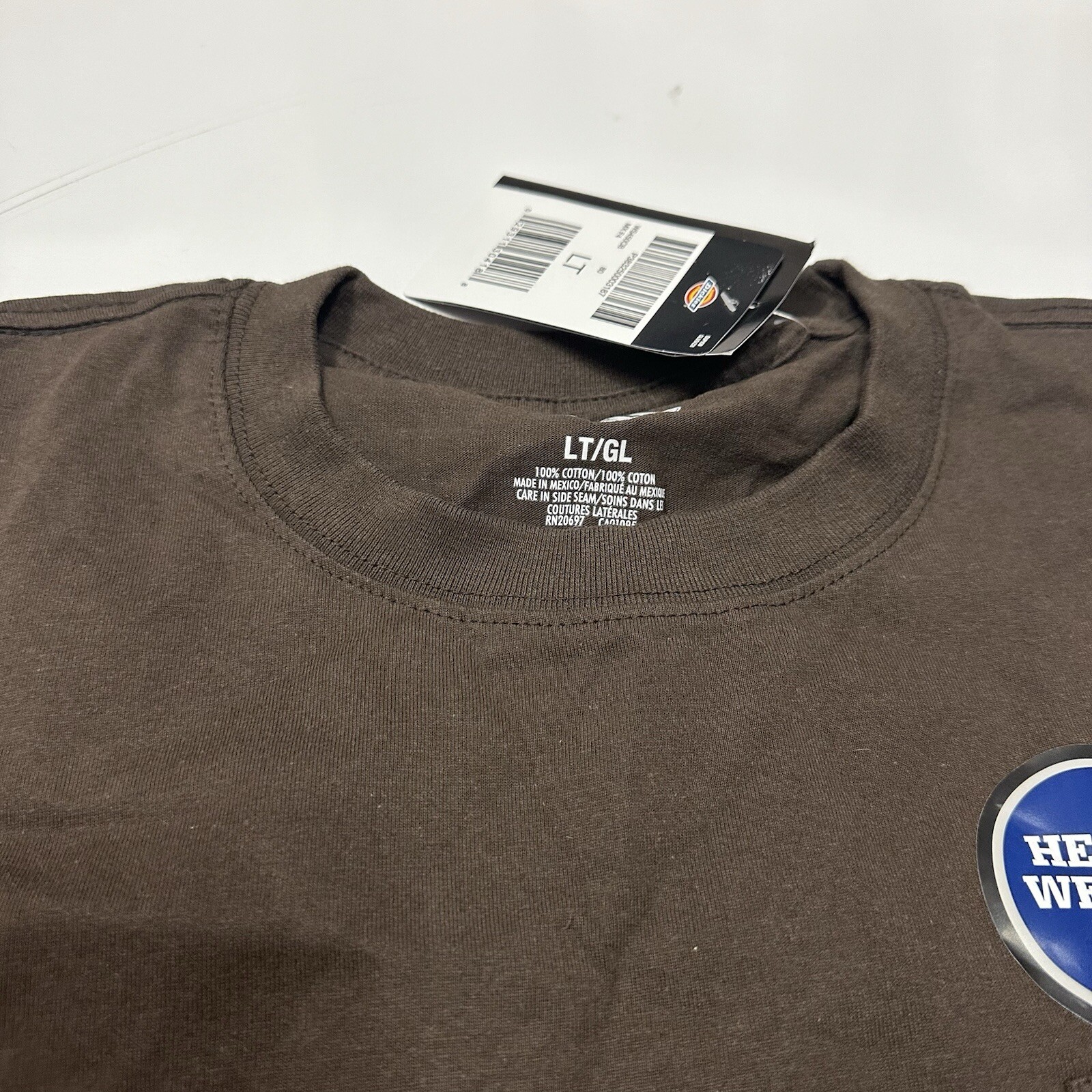 Dickies Mens Short Sleeve Heavyweight Pocket Relaxed Fit T-Shirt L Sand desert gallery