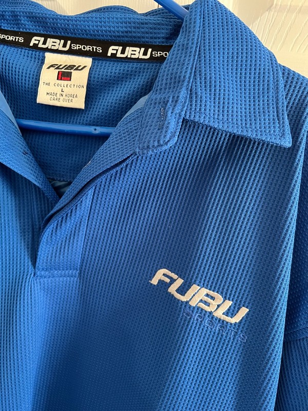 Vintage FUBU Sports The Collection Blue Long Sleeve Pullover Shirt Size L gallery
