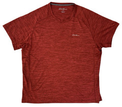 Eddie Bauer Men’s XL Red Heathered Short Sleeve Active T-Shirt Athletic CrewNeck