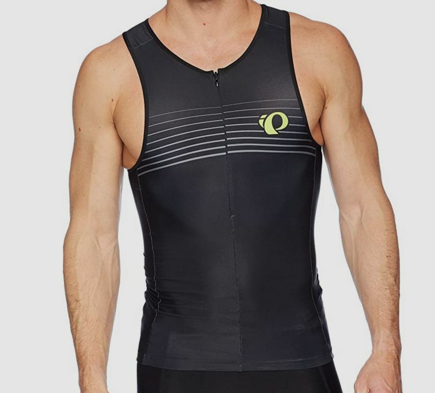 $95 Pearl Izumi Mens Black Elite Pursuit Tri Stretch Singlet Tank Top Size Small