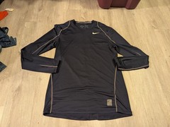 Nike Pro Fitted Dri Fit Performance Workout Shirt Blue Mens Medium