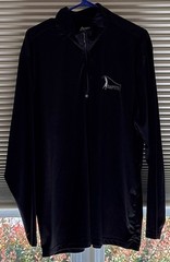 Mens Paragon 1/4 Zip Pullover Light Weight Black 2XL W/ Blackstone (IL) Logo