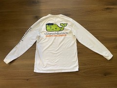 Vineyard Vines White Frankenstein Long Sleeve T-Shirt Mens Small Excellent Cond.