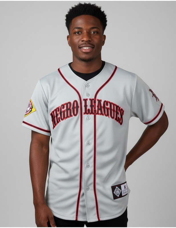 NLBM Negro Leagues M5 Commemorative Baseball Jersey Grey gallery