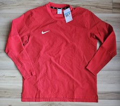 NEW Mens Medium Red Nike Dri-Fit Lightweight Player Pullover Baseball FD4291-694
