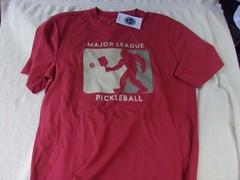 NWT Life Is Good cotton T, red, men’s S, Major League Pickleball