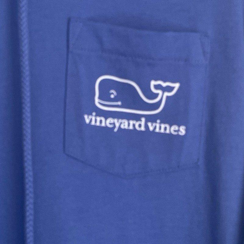 Vineyard Vines Hoodie Men's S Blue Cotton Pullover Long Sleeve Whale Spellout gallery
