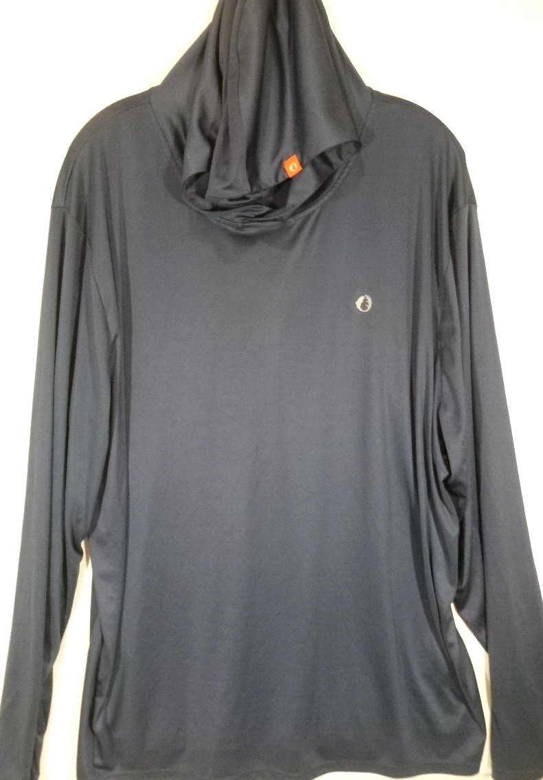 American Outdoorsman-Mens Long Sleeve Performance Hoodie-2XL XXL-Blue-Hike/Fish gallery