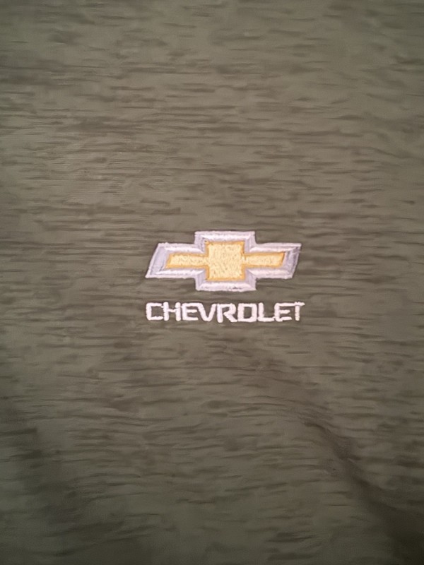 Devon & Jones Chevrolet Men's XL Green 1/4 Zip Pullover Mock Neck Logo Poly gallery